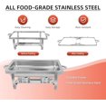 thumbnail image 4 of Chafing Dish for Buffet, 8QT Buffet Servers, Rectangle Catering Stainless Steel Catering Food Warmer for Christmas, Buffet, Party, Birthday (4), 4 of 8