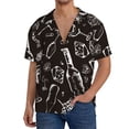thumbnail image 3 of Disketp Men's Hawaiian Wine Seamless Print Shirts Button Down Holiday Beach Shirts-XX-Large, 3 of 7