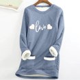 thumbnail image 2 of Funicet sous-Vêtements pour Femmes, sous-Vêtements Longs Femmes, Chandail en Molleton Épais en Polaire Manches Longues Imprimé Velours Chaud Col Rond sous-Vêtements Longs Femmes, Manches Longues Femmes, 2 of 4