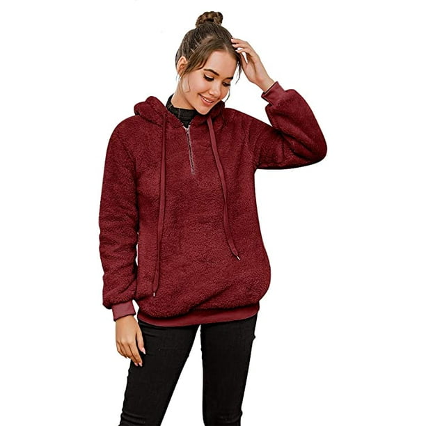 Sherpa pullover shop women's walmart