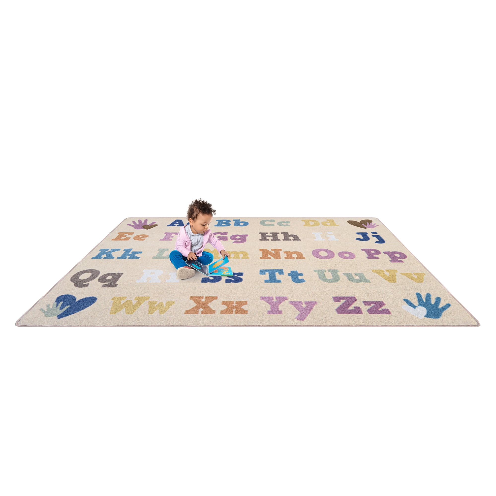 Joy Carpets Alphabet for Everyone 5'4" x 7'8" Indoor Area Rug in Color Multi