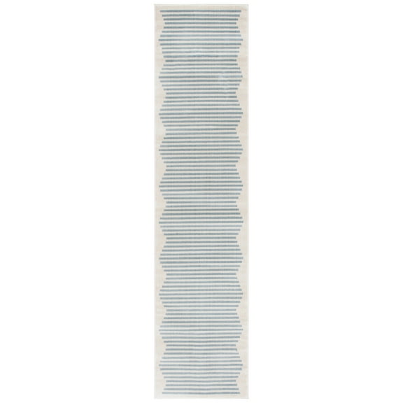 SAFAVIEH Orwell Rhetta Striped Runner Rug, Ivory/Blue, 2'2" x 9'