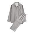 thumbnail image 1 of LSLJS Ensembles de Pyjama pour Hommes Décontractés Vêtements d'Intérieur Hauts à Manches Longues Pantalons Col Rabattu Pyjamas de Nuit Ensembles, Vêtements de Nuit pour Hommes Cadeaux pour Hommes, 1 of 3