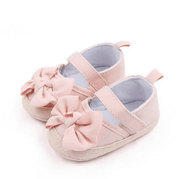 Baby Girls Pink Chambray Flats