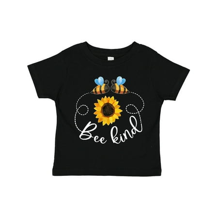 

Inktastic Bee Kind Bees and Sunflower Gift Toddler Boy or Toddler Girl T-Shirt