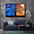 thumbnail image 2 of Cuadros Decorativos Pintura de diamante DIY Sun Moon Tree Full Square Drill Rhinestone JShteea Nuevos Originales, 2 of 7
