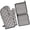 White-1, variant on Leopard Print Oven Mitts and Pot Holders Set Of 4, Heat Resistant Kitchen Gloves with Non-Slip Grip, Hanging Loop, Soft Cotton Lining for Baking, Cooking, Grilling, Barbecue