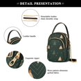 thumbnail image 4 of FORMRS Crossbody Bag for Women Quilted Travel Shoulder Cell Phone Purse with Chain Strap Handbag, Pink Christmas Trees, 4 of 7