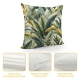 thumbnail image 4 of COMIO  Palm Leaves Decorative Throw Pillow Cover Case,Tropical Palm Leaves Jungle Leaf Outdoor Pillow Cases Square Standard Cushion Covers for Sofa Couch Bed White, 4 of 5
