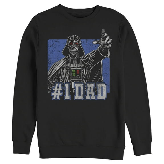 Men's Star Wars Darth Vader Number One Dad Sweatshirt Black Large