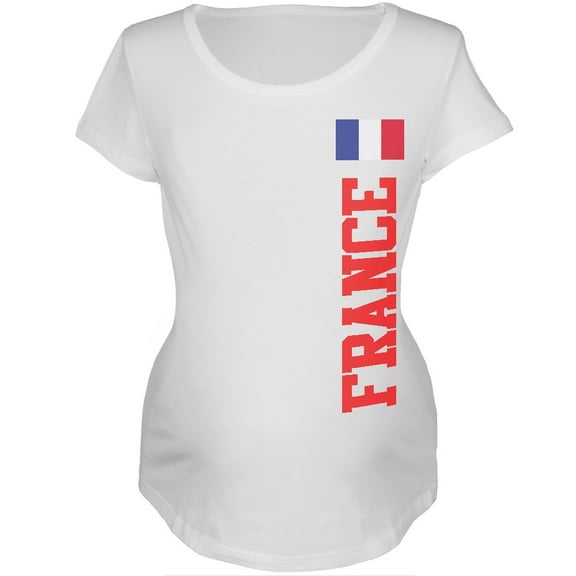 World Cup France White Womens Soft Maternity T-Shirt - 2X-Large