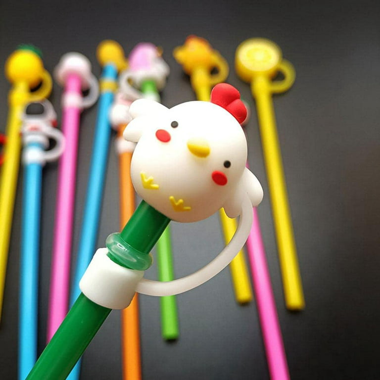Cute Silicone Straw Plug, 1pc Straw Tip Cover Reusable Drinking