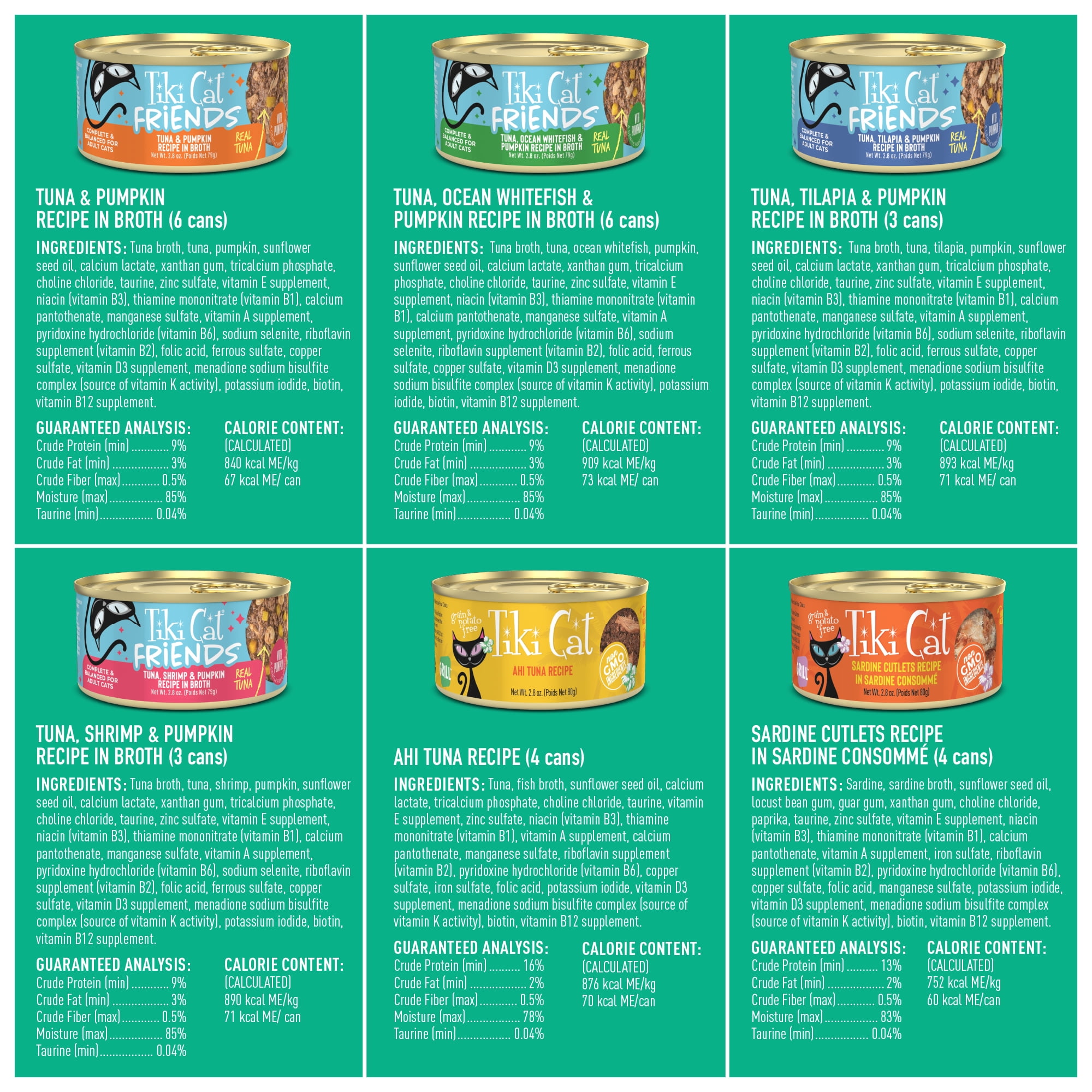 (2 pack) Tiki Cat Seafood Selects Wet Cat Food Mega Pack, 2.8 oz. Can (36 Count)