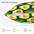 thumbnail image 3 of KLL Avocado Decorative Throw Pillow Covers Velvet Soft for Couch Sofa Bedroom Living Room Outdoor (No pillow core)- 16"x16", 3 of 5