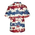 thumbnail image 3 of Fonma Usa Star Stripes Fourth July Scrub Tops V Neck Short Sleeve Stretchy Usa Flag T Shirts Holiday Scrubs with Pockets Wine S, 3 of 5