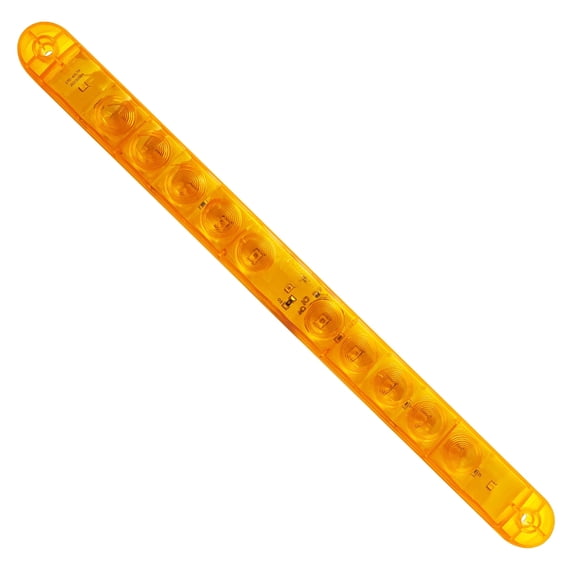 Command Electronics 12V LED Surface Mount Clearance Brake Turn Tail Light - OEM RV & Trailer Light - Sealed Polycarbonate Lens - CSA Certified - Hardware & Connectors Included | Amber (1 Pack)