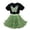 X2 Black, variant on Little Girls Princess Tulle Skirts Shirts Sets Elastic Waist Swing Pleated Skirt Wedding Birthday Clothing