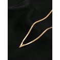 thumbnail image 2 of 1pc Fashionable Simple Geometric V-shaped Chain Clavicle Necklace For Men's Daily Casual College Style Outfit, 2 of 4