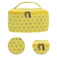 thumbnail image 4 of Bolsas de Cosméticos de Viaje de Puntos Cuadrados Livianas Únicas 1 Pc para Viaje Amarillo Gris Poliéster, 4 of 5
