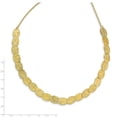 thumbnail image 2 of 10.25mm 925 Sterling Silver Gold-tone Textured With 1.5inch Ext. Necklace 17 Inch Pendant Necklace for Women, 2 of 2