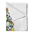 thumbnail image 2 of Letter a Soft Flannel Fleece Throw Blanket, Sports Balls Stacked to Build the First Letter of the Alphabet Capital, Cozy Plush for Indoor and Outdoor Use, 50" x 60", Multicolor, by Ambesonne, 2 of 5