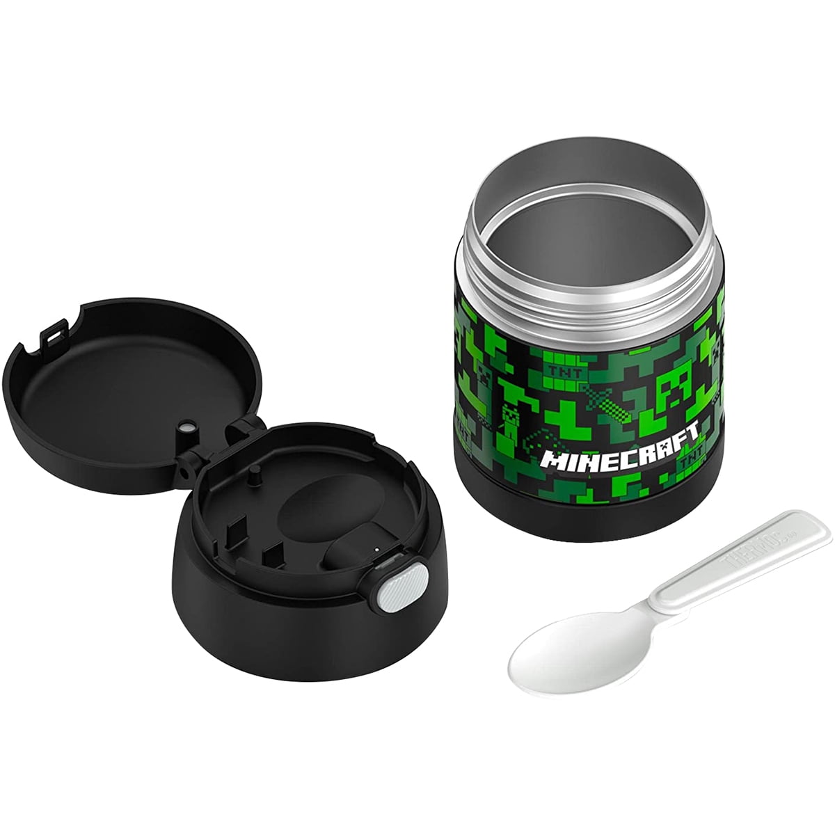 Thermos Minecraft 10oz Funtainer Food Jar With Spoon - Black : Target