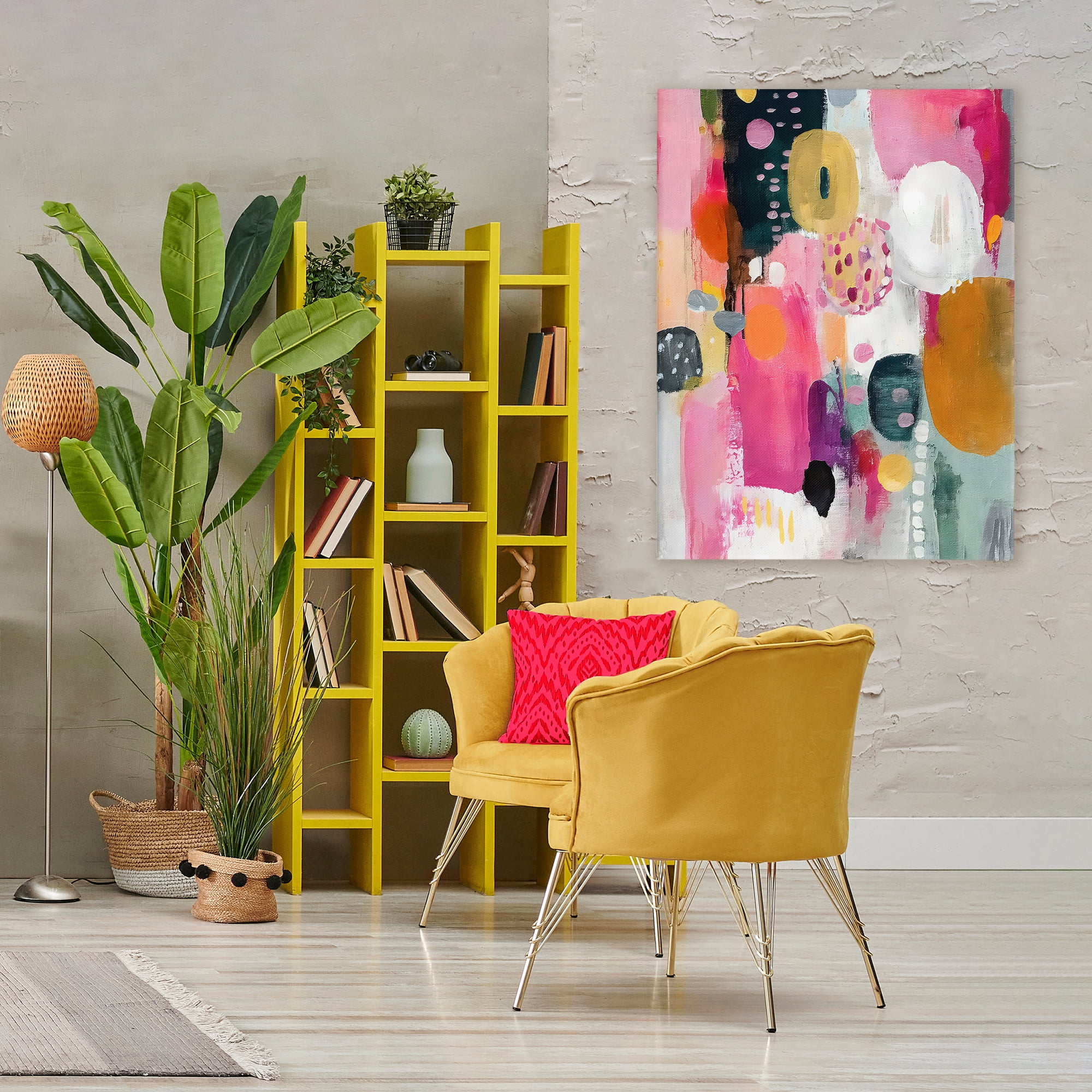 Stupell Industries Abstract Blooms Cascade Canvas Wall Art, design by Riley B