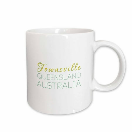 

3dRose Townsville Queensland national color patriot Australia home town - Ceramic Mug 11oz (mug_310528_1)
