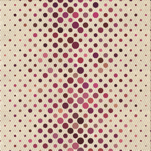 Ahgly Tapis d'Intérieur Lavable en Machine Carré Transitionnel Cuivre Rouge Rose, 5 Pieds Carré