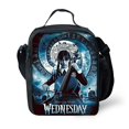 thumbnail image 1 of Wednesday The Addams Family Printed Lunch Bag Primary School Insulated Lunch Box Meal Bag, 1 of 3