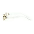 thumbnail image 3 of Pierced Loop Ring Rectangle Metal Rim OG Sunglasses Gold Computer Lens, 3 of 4