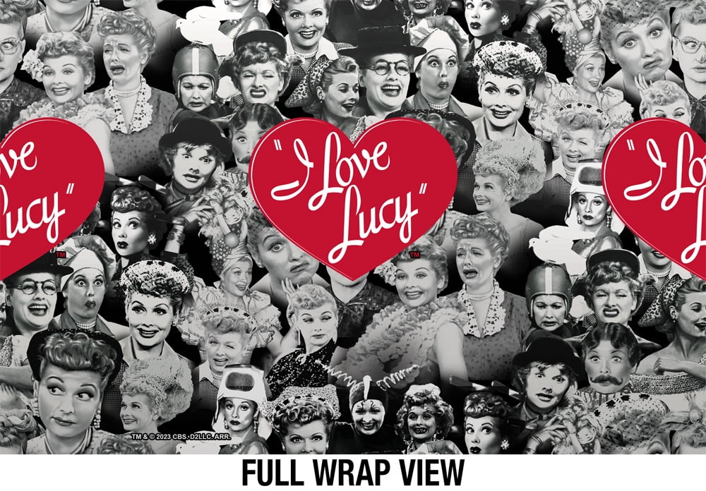 I Love Lucy Official Faces 18 oz Insulated Water Bottle, Leak Resistant, Vacuum Insulated Stainless Steel with 2-in-1 Loop Cap