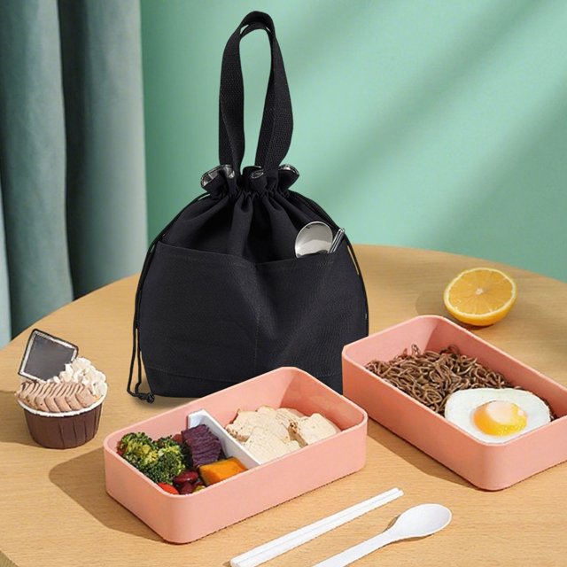 Bolsa térmica para almuerzo, con cordón, gruesa, a prueba de fugas, portátil, para oficina,topliu