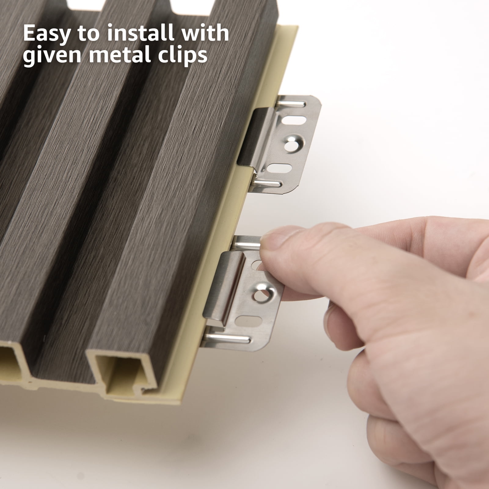 Art3d Slat Wall Panel,WPC Acoustic Diffuser 3D Wall Panel,8 Pieces 96x6 inch-Walnut(32 sq.ft/Case)
