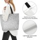 thumbnail image 3 of Balery Silver Mosaic Bolsa Tote Estilo Estético con Cremalleras, Bolsa de Hombro, Bolsa de Compras Grande y Plegable, 3 of 8