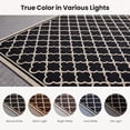 thumbnail image 6 of ICEANT 2'x6' Moroccan Style Non-Slip Kitchen Mat, Boho Geometric Hallway Runner Rug, Machine Washable Durable Carpet with Gripper, Vintage Aesthetic Floor Mat for Corridor Entryway, Black, 6 of 6