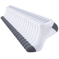 thumbnail image 2 of White Ankle Socks 12 Pairs Mens Cushioned Low Cut Socks with Soft Breathable Cotton Blend Moisture Wicking Athletic Socks for Everyday Wear, 2 of 4