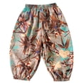 thumbnail image 5 of XUNKUSGA Cute printed loose-fitting casual pants for boys and girls,Brown,1 Years, 5 of 6