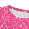 thumbnail image 6 of Long Sleeve Easter Cartoon Print Loungewear Top And Pants Set Hot Pink, 6 of 6