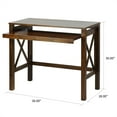 thumbnail image 6 of Montego Folding Desk with Pull-Out-Warm Brown, 6 of 11