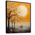 thumbnail image 2 of Designart "Melodic Yellow Old Carriage Cart" Old American Cart Floater Framed Wall Decor, 2 of 5