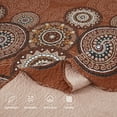 thumbnail image 2 of 3-Piece King Size Bedspread Coverlet Set - Orange Mandala Quilt with 2 Pillow Shams, Microfiber, 2 of 7