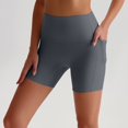 thumbnail image 6 of IWRICH Women's Biker Shorts with Pockets High Waist Yoga Shorts Running Gym Workout Leggings Grey XL, 6 of 7