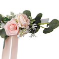 thumbnail image 2 of Arreglo de flores artificiales del respaldo de la silla artificial artificial rosado, 2 of 3