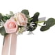 thumbnail image 2 of Cintas florales de flores artificiales para respaldo de silla con rosa artificial de eucalipto rosado, 2 of 3