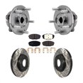 thumbnail image 1 of Transit Auto Front Hub Bearing Assembly Coated Drilled Slotted Disc Brake Rotors and Semi-Metallic Pads Kit for Car 2017-2019 Kia Soul Naturally Aspirated KBB-127054, 1 of 11