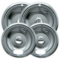 Range Kleen Drip Bowl, 4 Piece, 8 in and 6 in