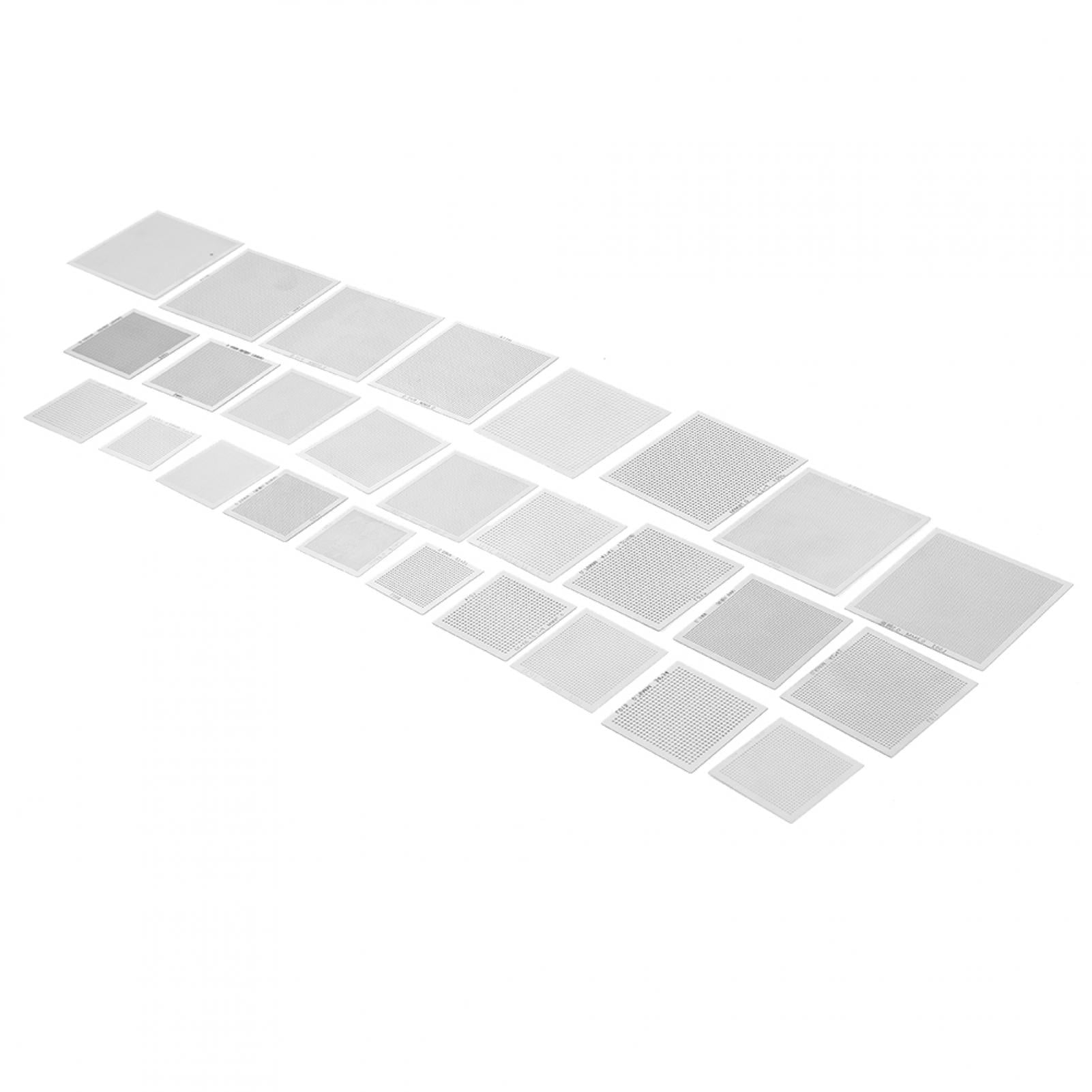 Anggrek 27pcs Set Bga Universal Stencils Bga Reballing Stencil Steel Mesh For Desktop Laptop Chip Repair Walmart Com Walmart Com