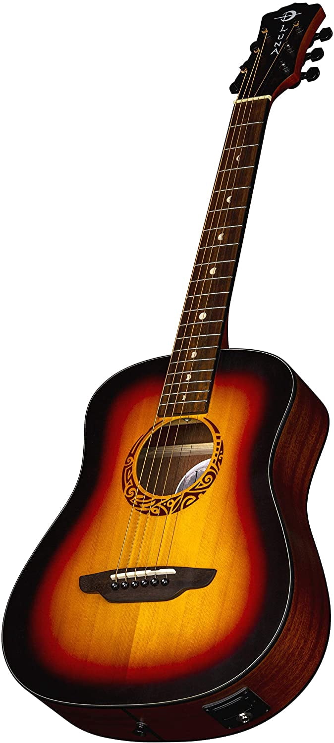 LUNA Sunburst 6 Strings Acoustic Guitar 12 oz, 23"