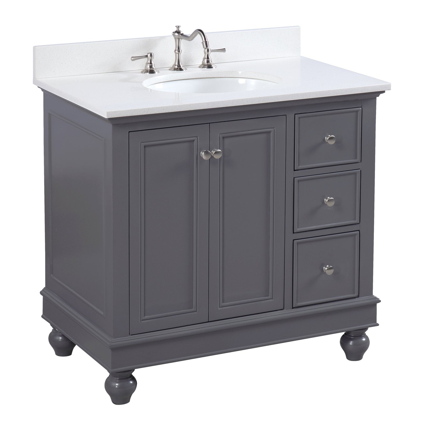 Bella 36" Bathroom Vanity with Charcoal Gray